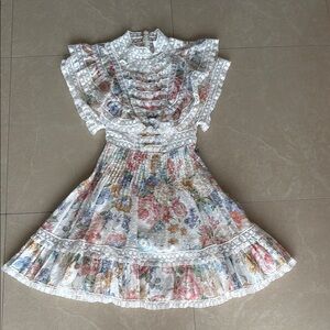 Zimmermann floral lace tiered mini dress size 0P | coquette girl, romantic